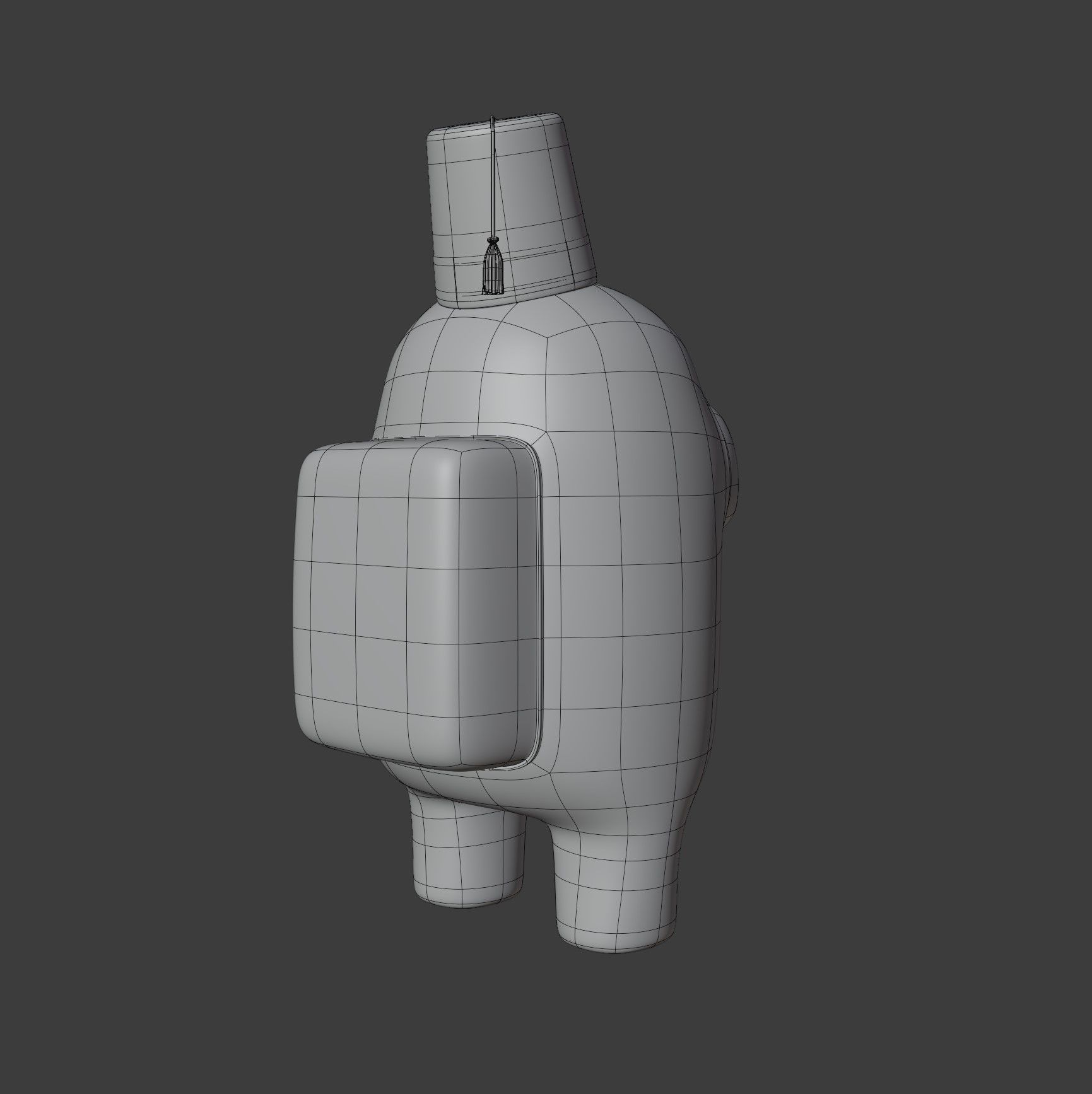 Among Us Fez Character 3D model_14
