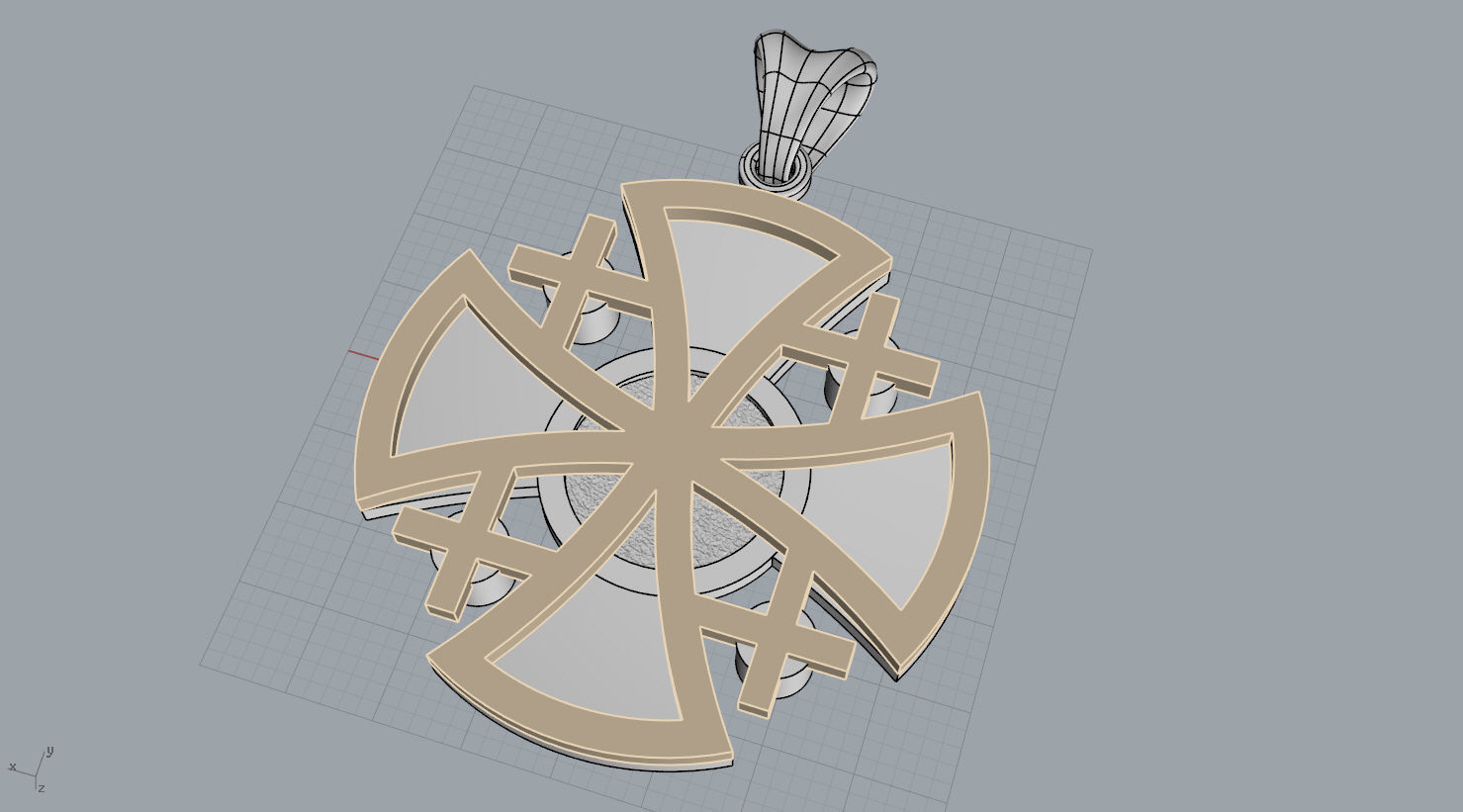 ROUND CROSS WITH THE FACE OF JESUS N - 133 3D print model_14