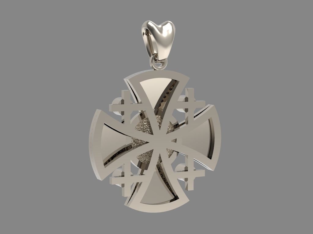 ROUND CROSS WITH THE FACE OF JESUS N - 133 3D print model_5