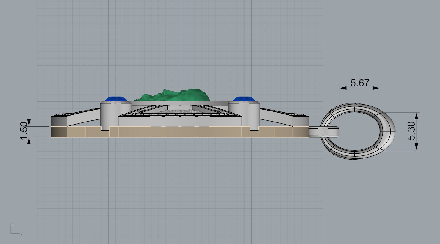ROUND CROSS WITH THE FACE OF JESUS N - 133 3D print model_12