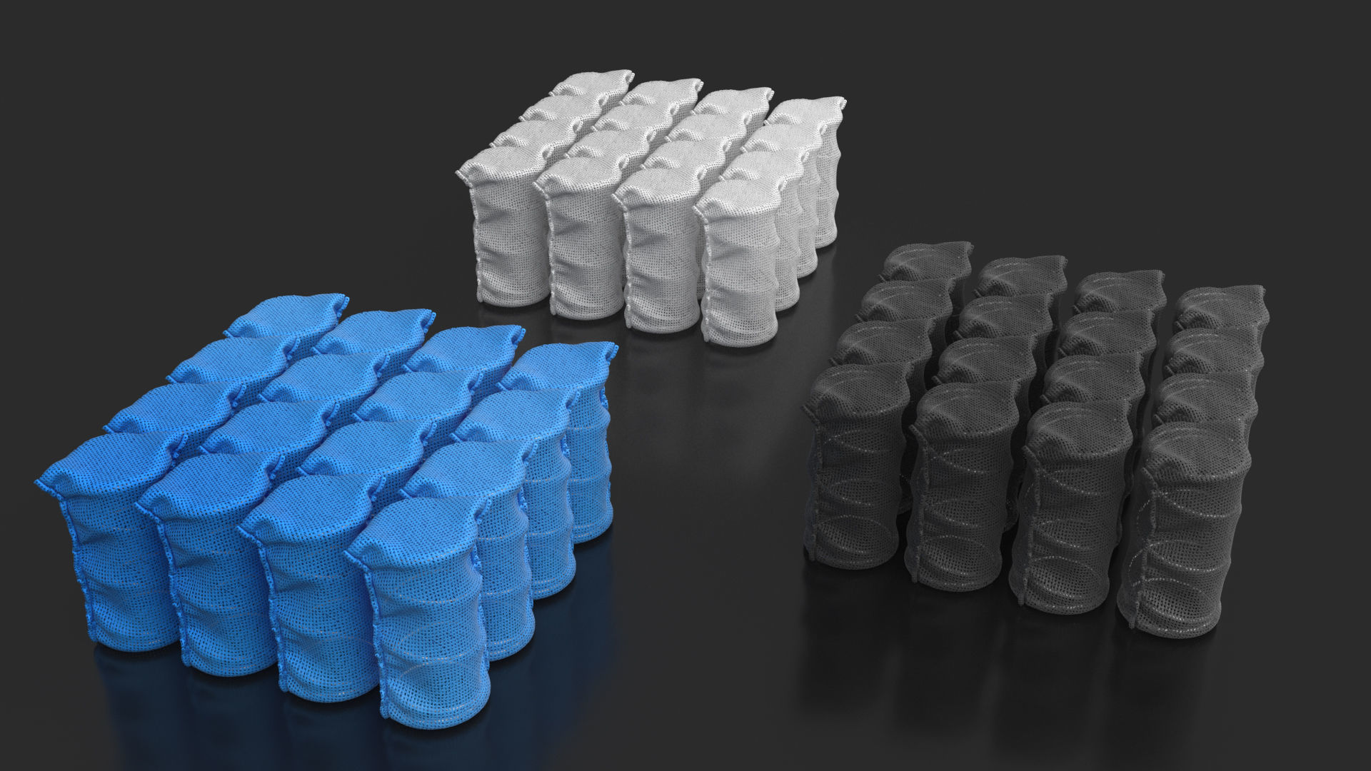 Mattress elements parts editable pack collection 3D model_3