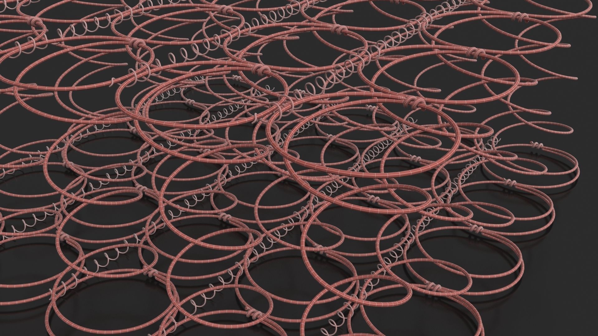 Mattress elements parts editable pack collection 3D model_13