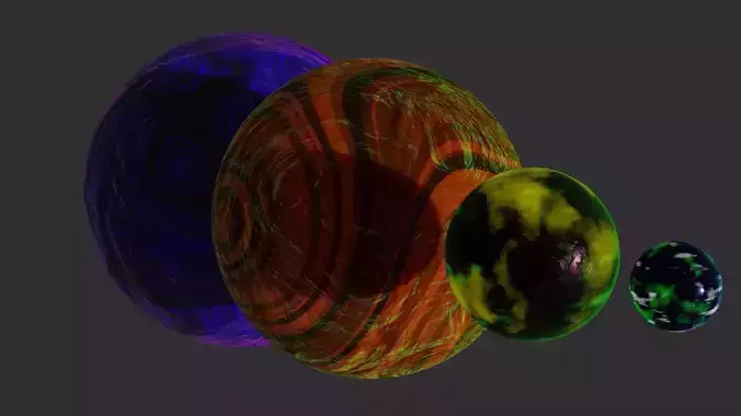 Exotic Planets Pack 3D model