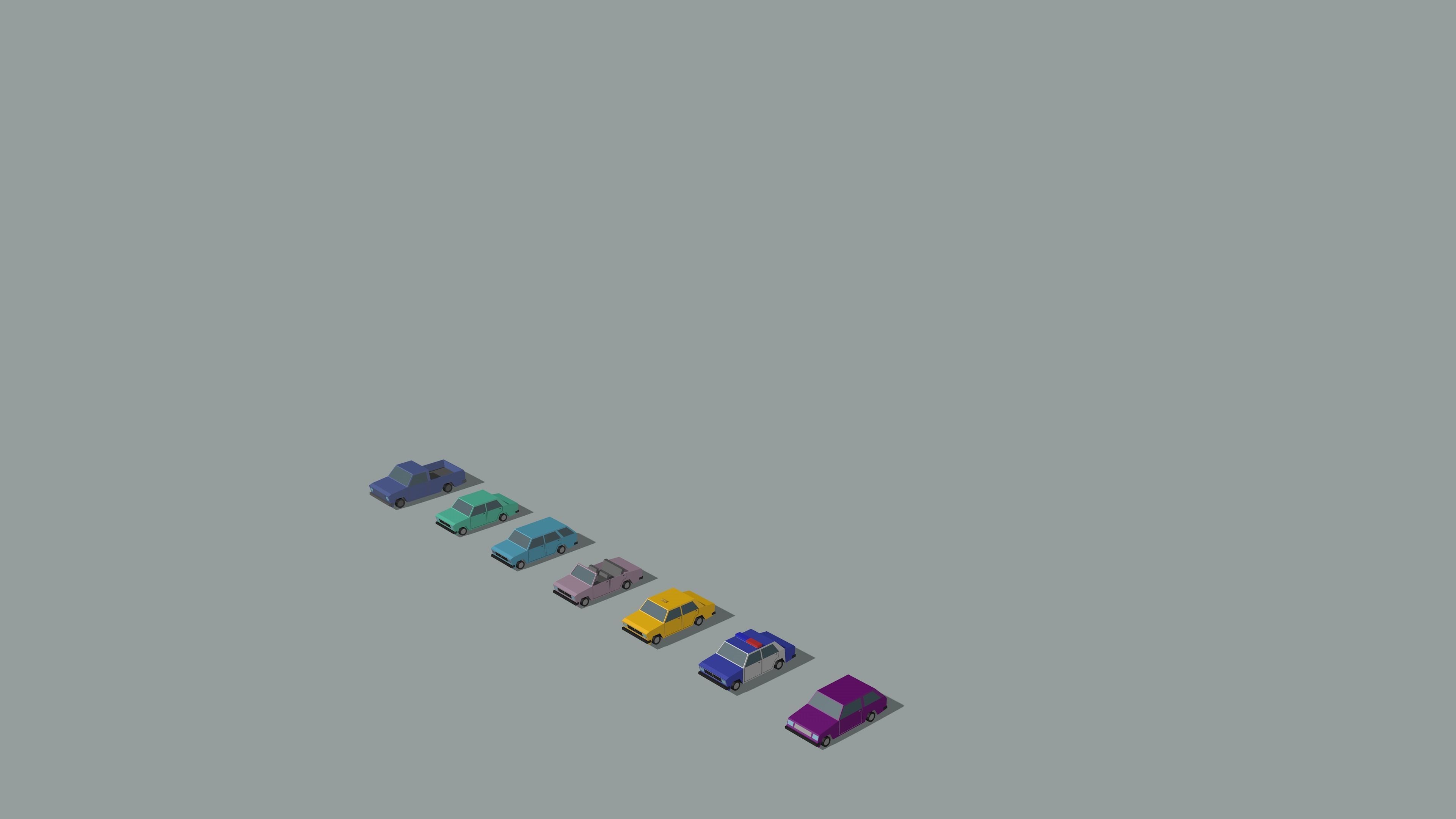 Cartoon low-Poly metropolis Low-poly 3D model_37