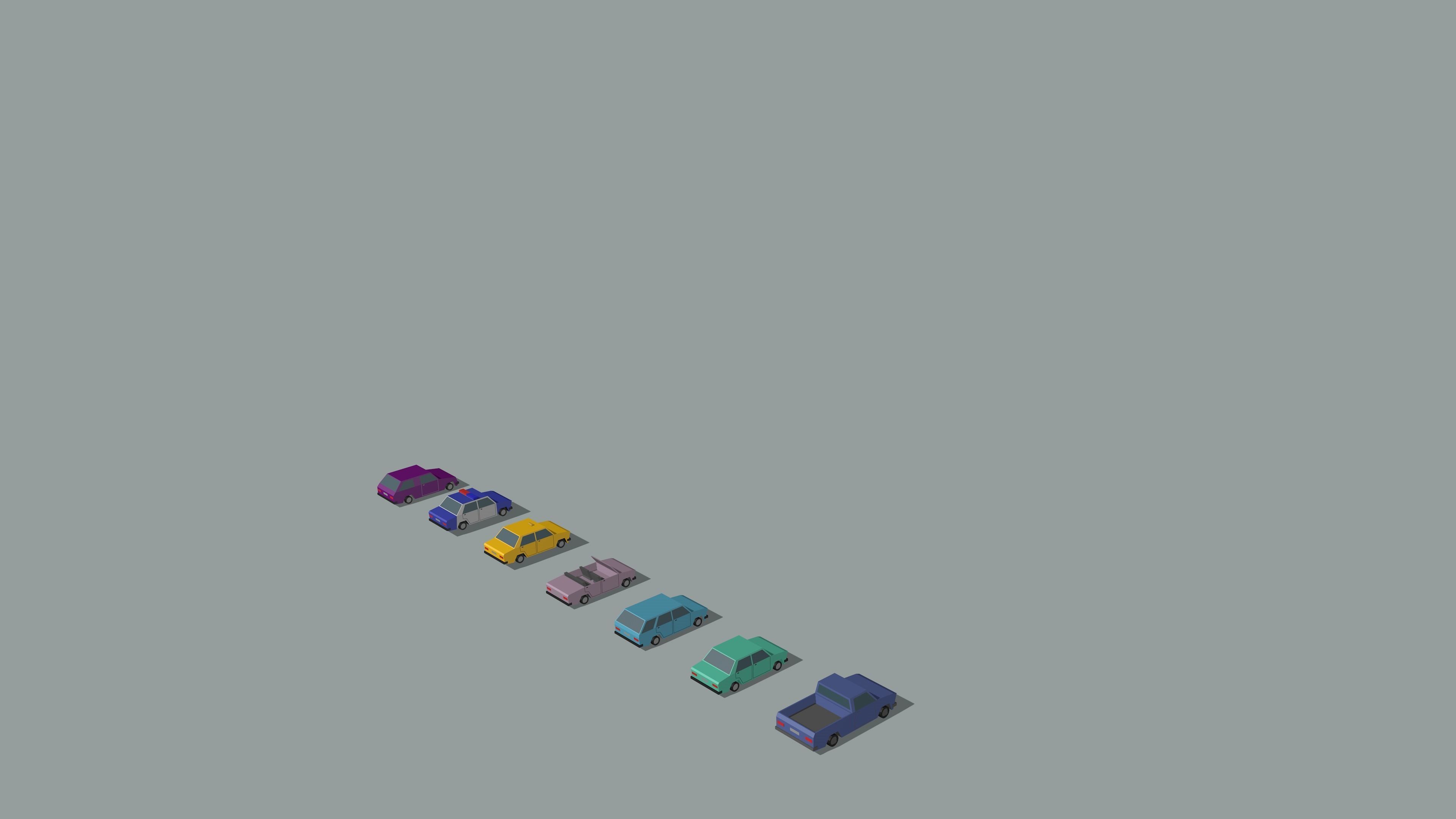 Cartoon low-Poly metropolis Low-poly 3D model_38