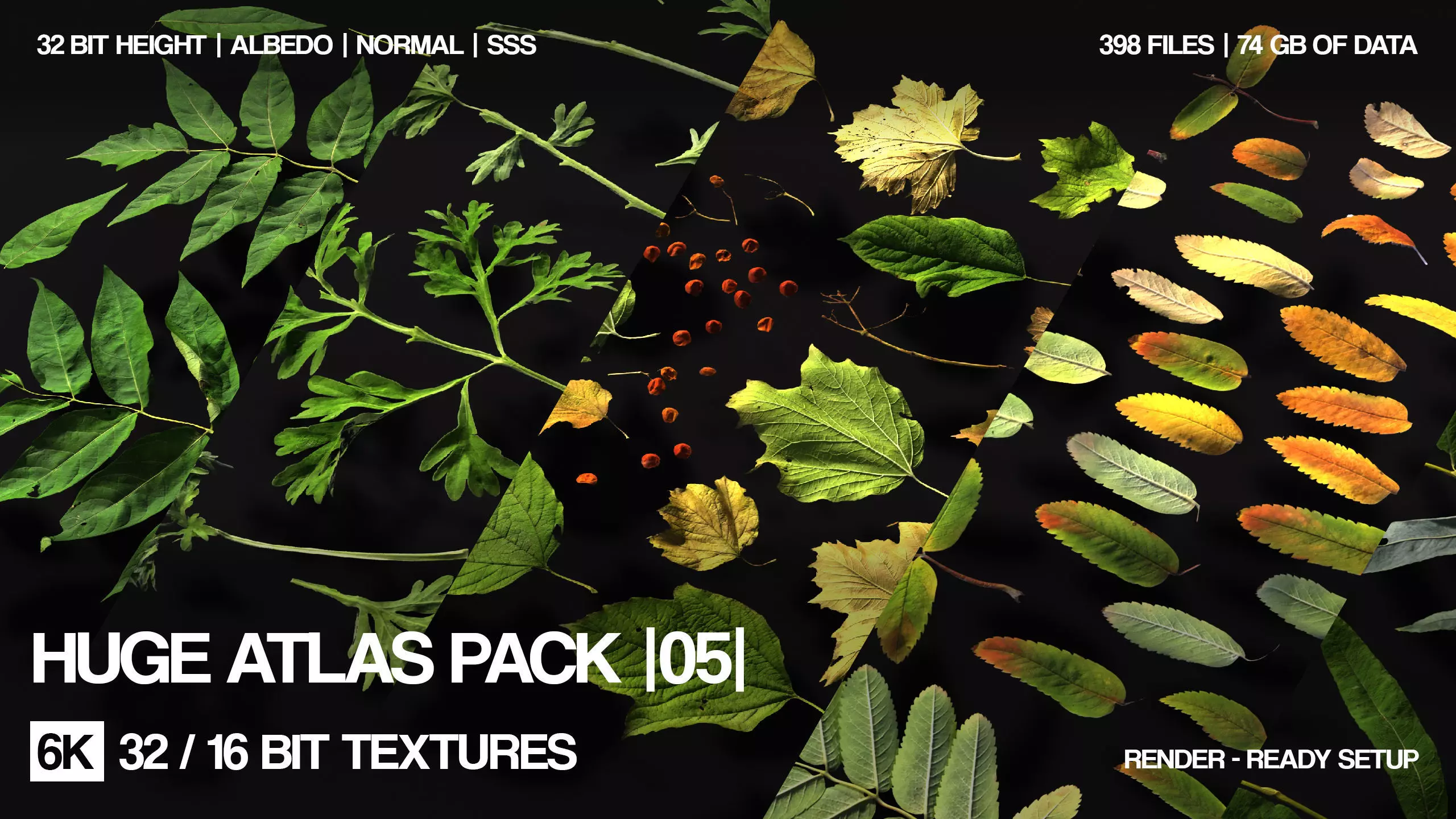 Huge 6K atlas pack - 40 types - 16 bit Texture