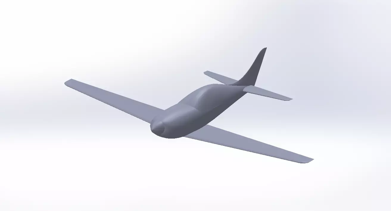 Speedy aircraft 3D print model_0
