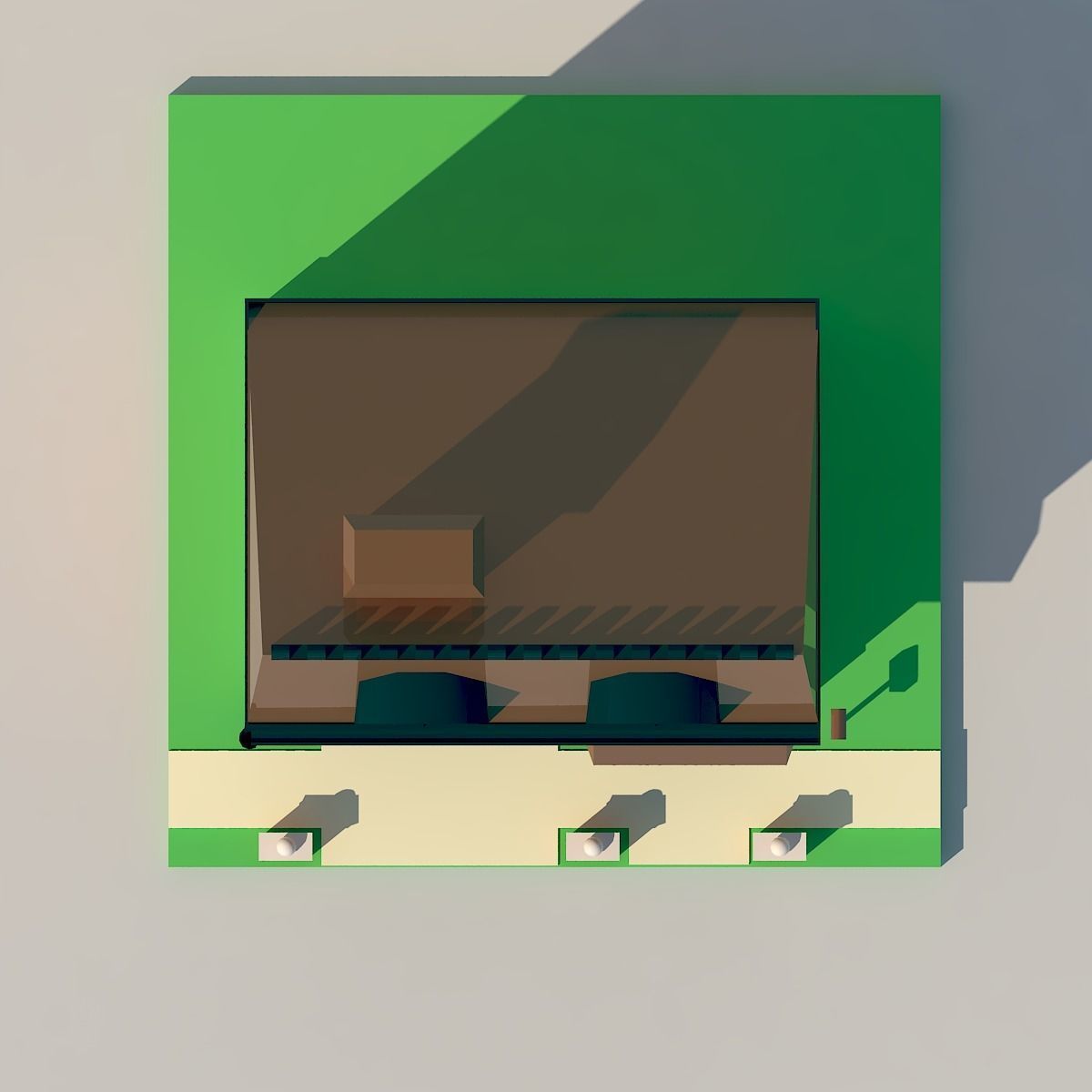 House Low-poly 3D model Low-poly 3D model_8