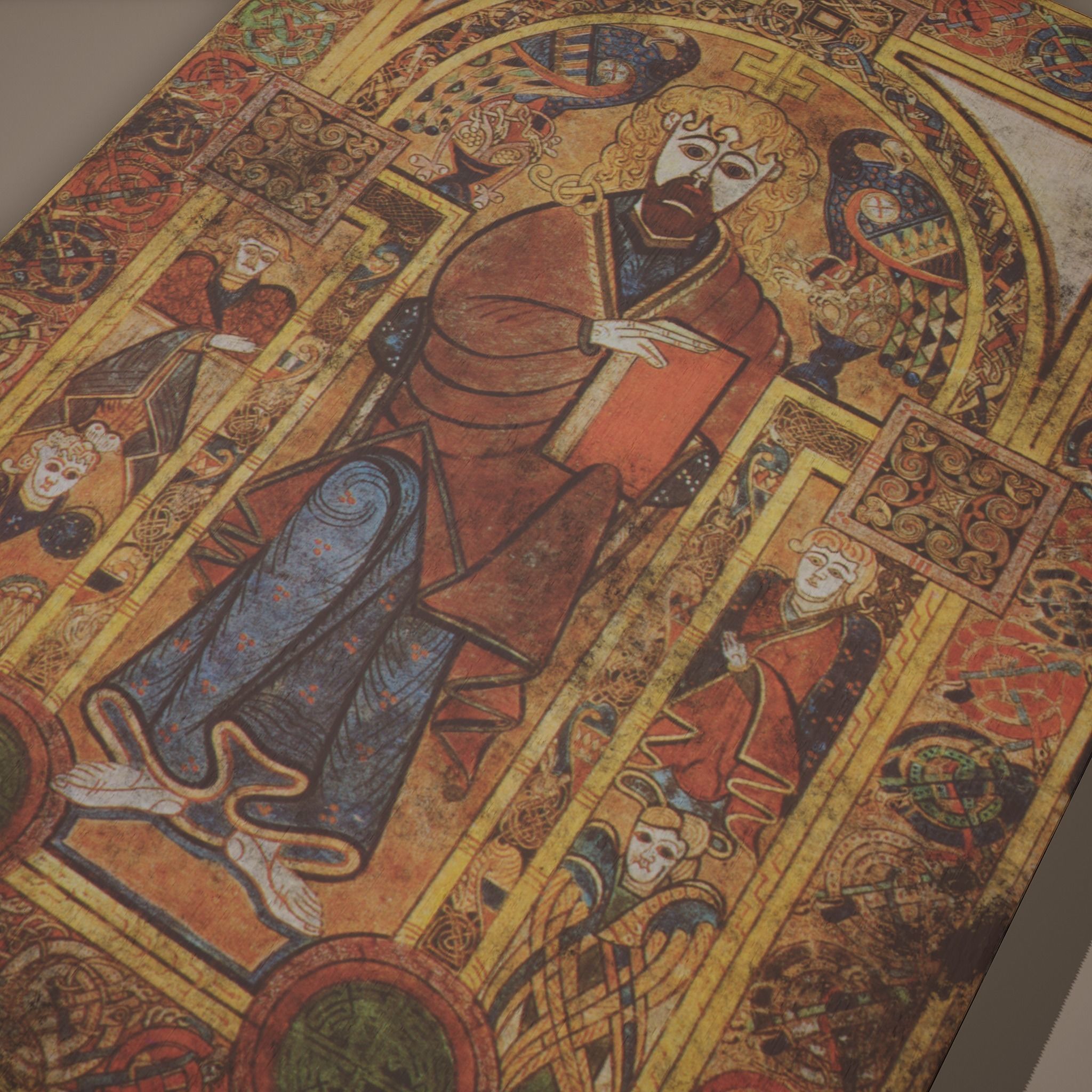 Medieval Designed Painting Low-poly 3D model_15