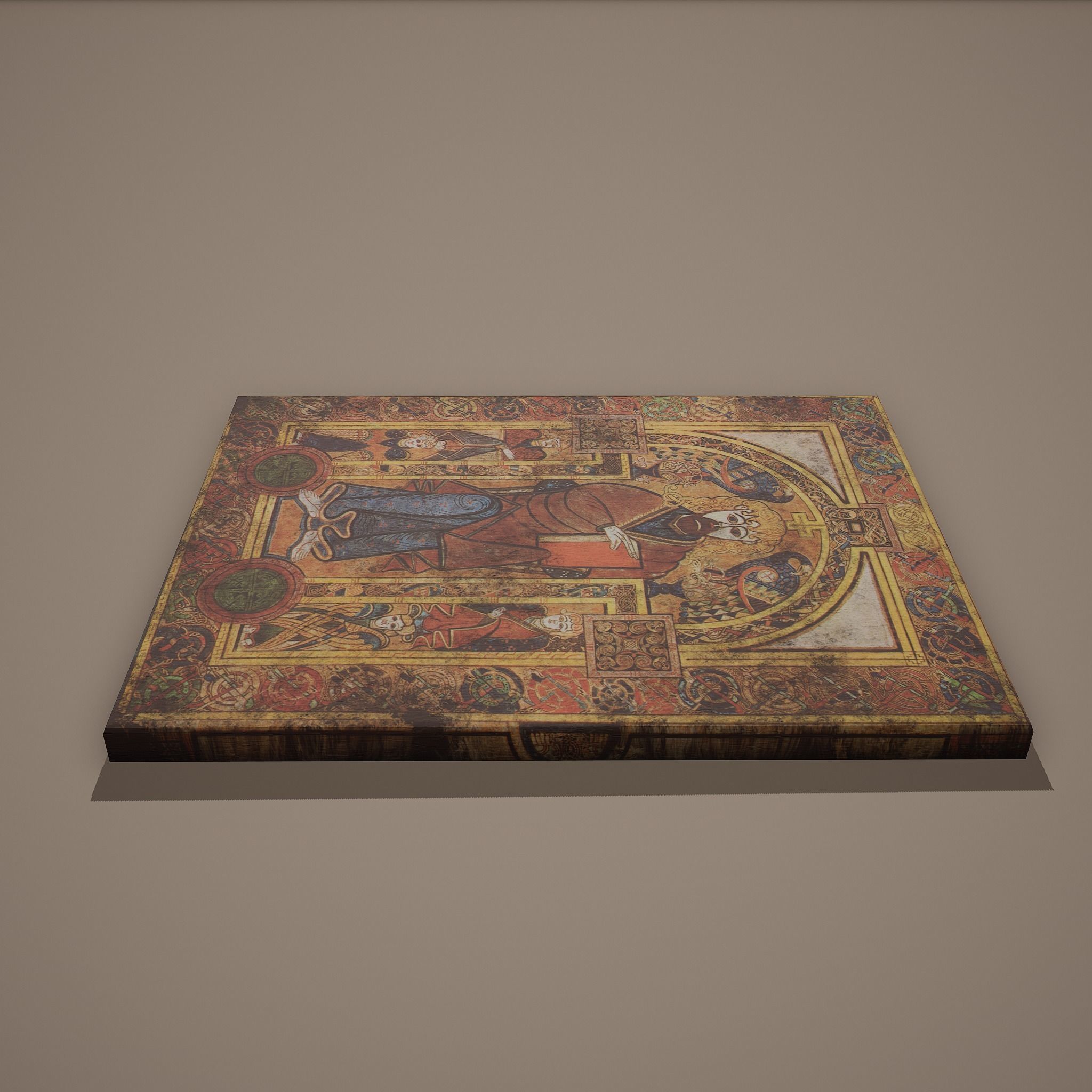 Medieval Designed Painting Low-poly 3D model_10
