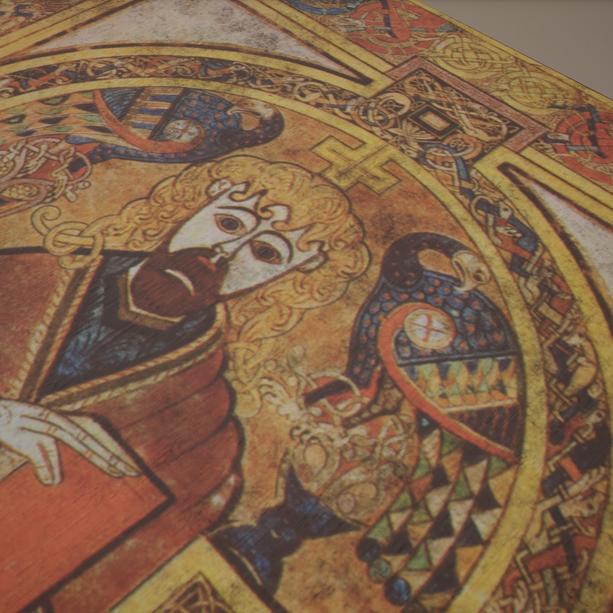 Medieval Designed Painting Low-poly 3D model_16