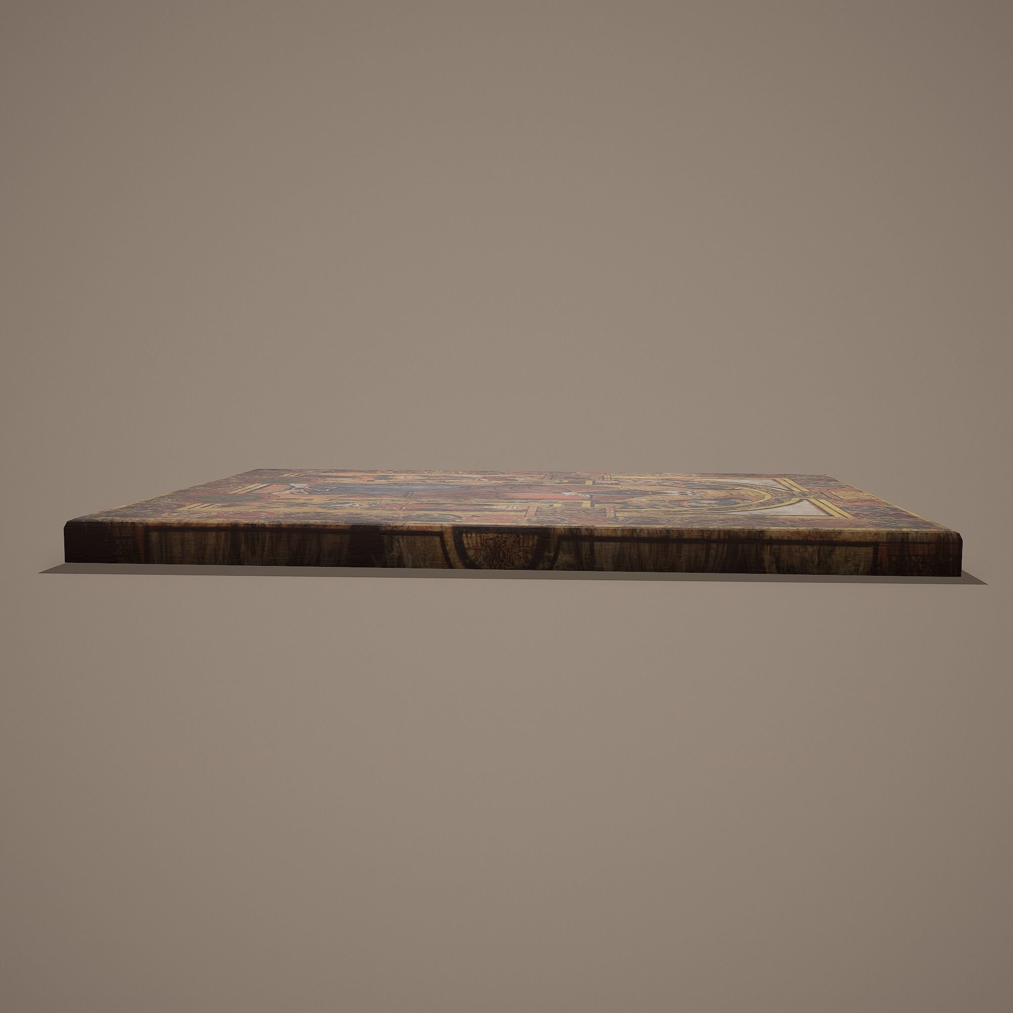 Medieval Designed Painting Low-poly 3D model_9