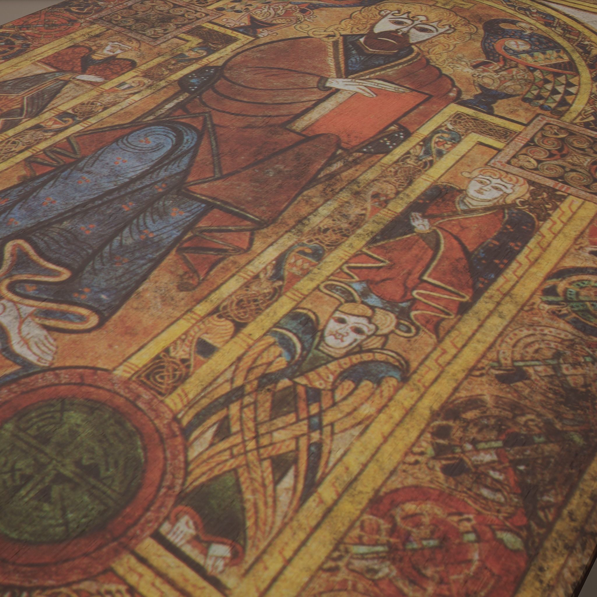 Medieval Designed Painting Low-poly 3D model_14