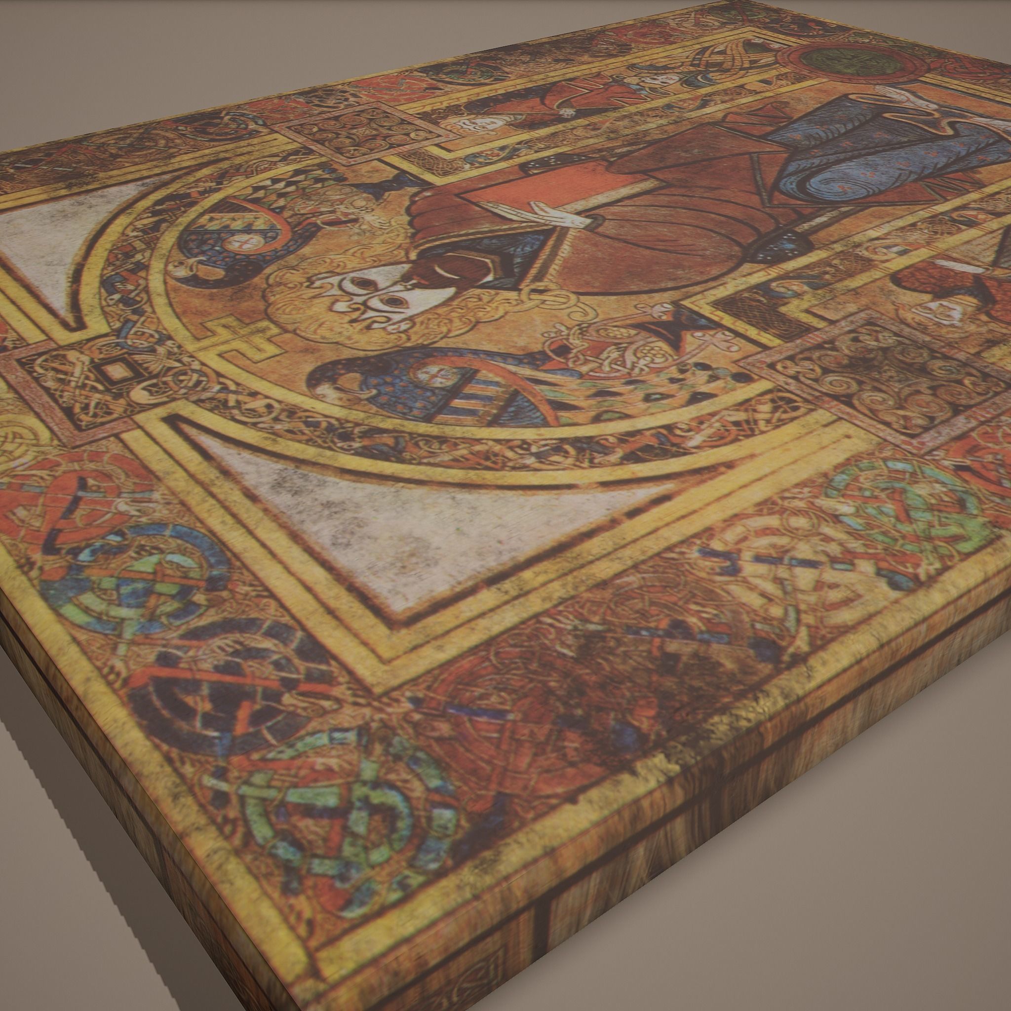 Medieval Designed Painting Low-poly 3D model_18