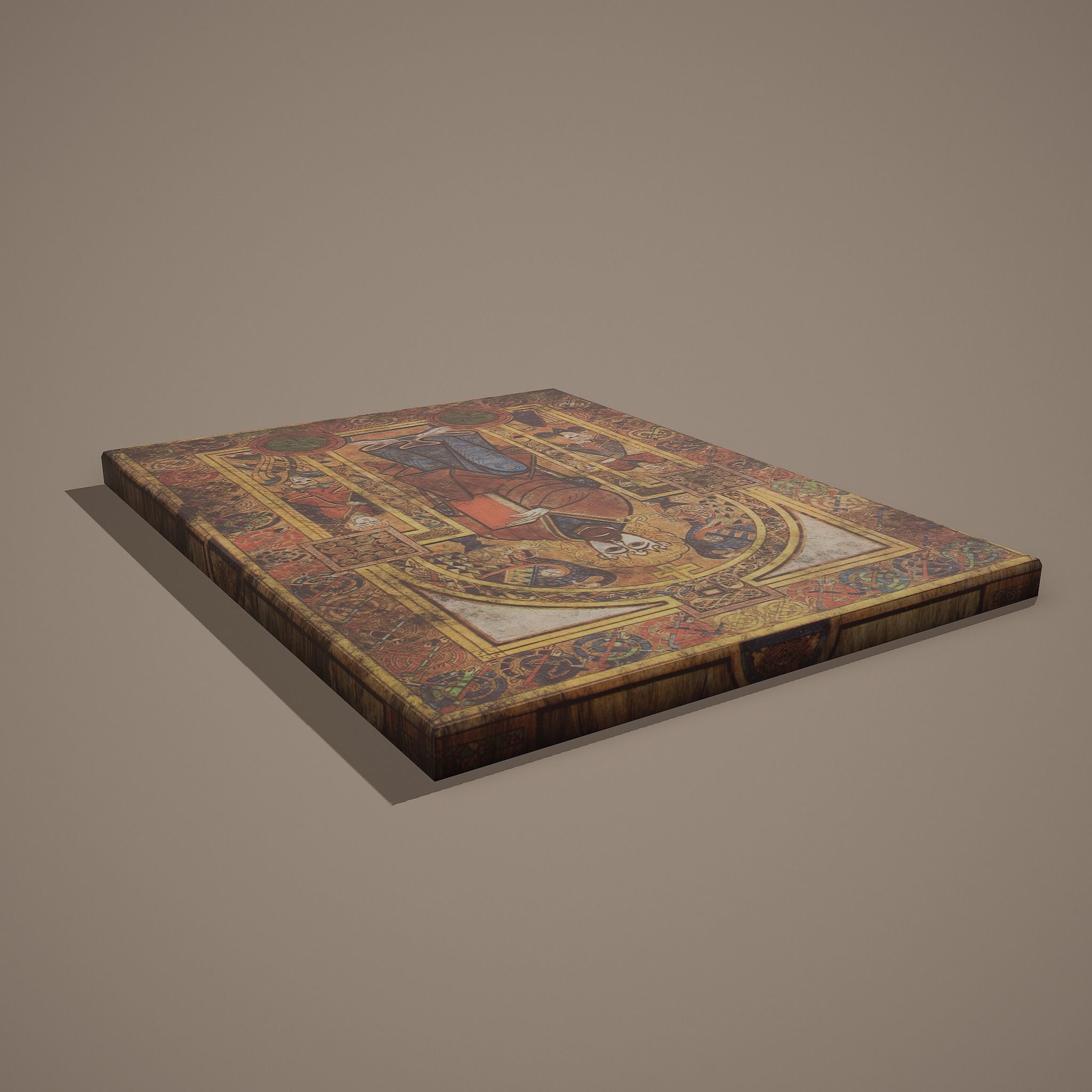 Medieval Designed Painting Low-poly 3D model_11