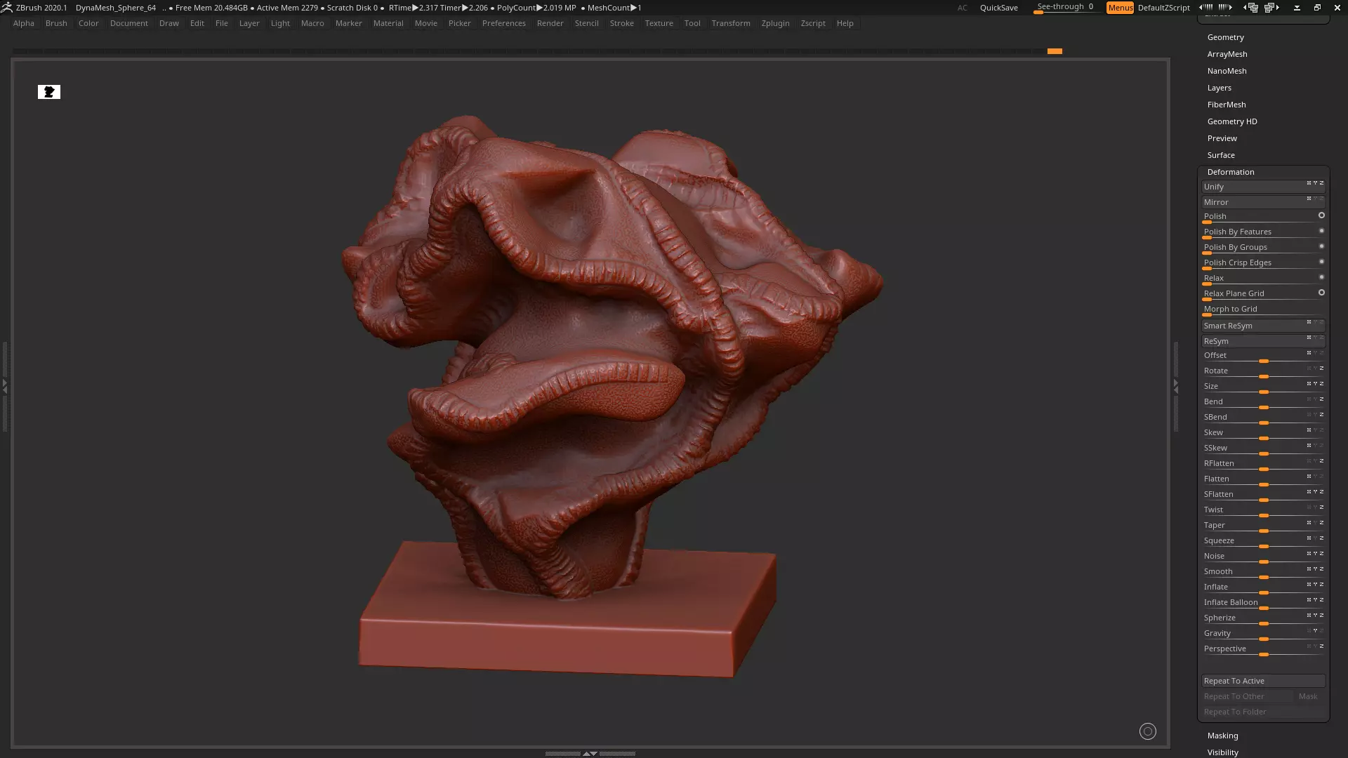 Modern Abstract Decorative sculpture 3d print model 3D print model_0