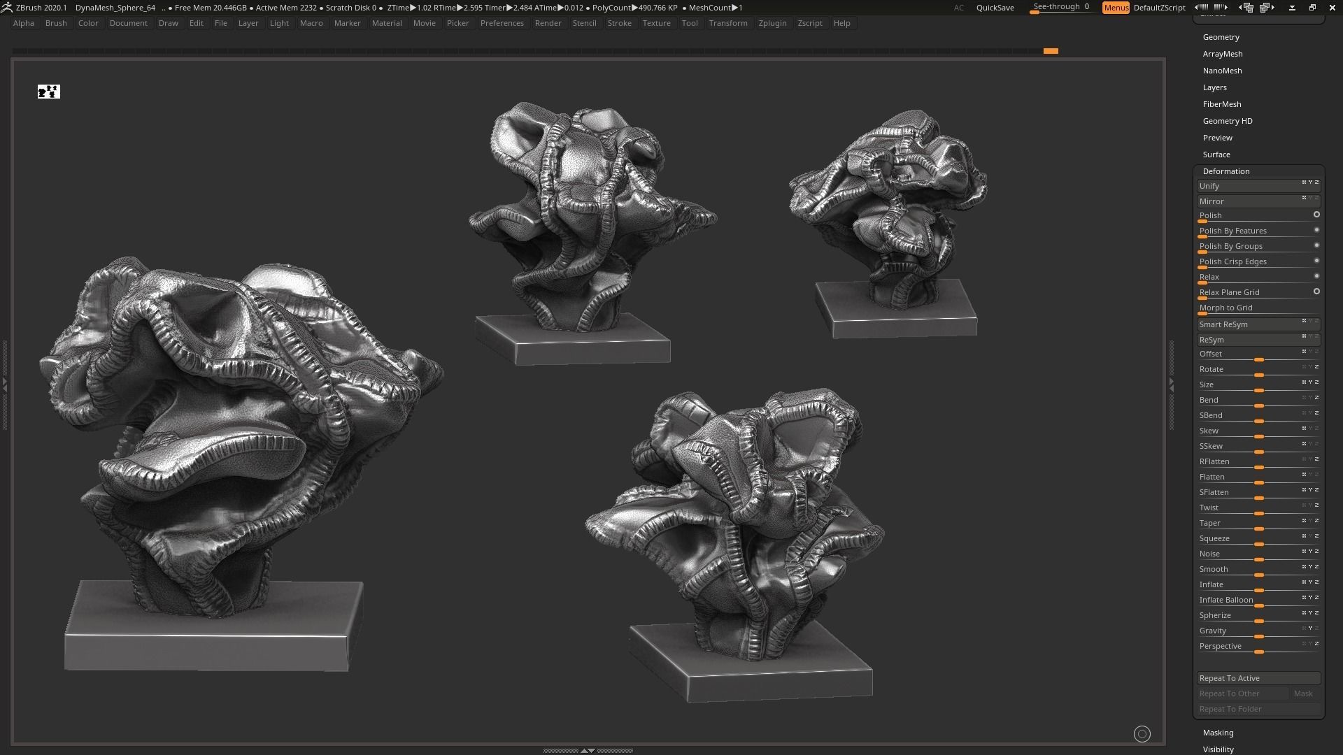 Modern Abstract Decorative sculpture 3d print model 3D print model_3