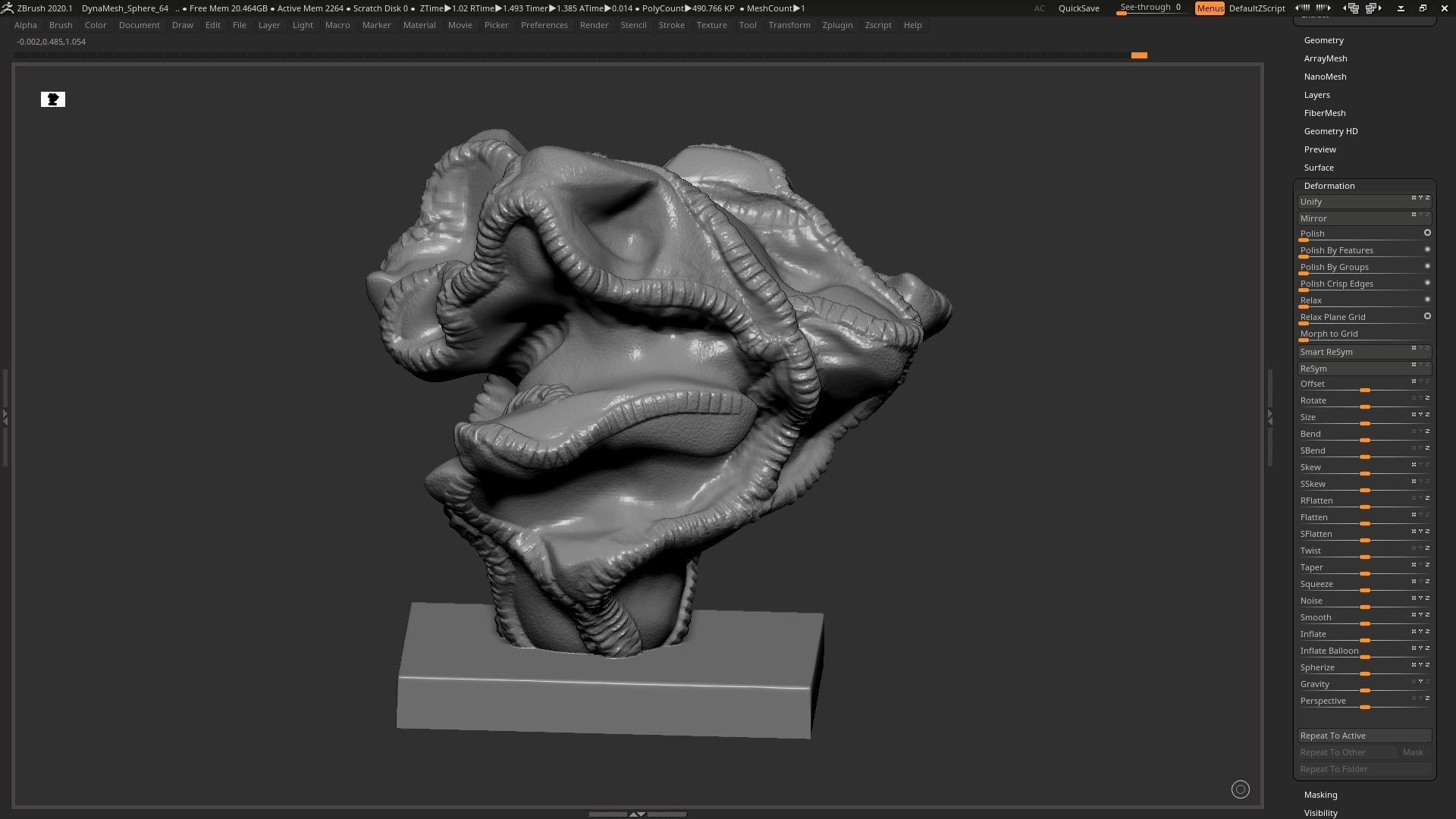 Modern Abstract Decorative sculpture 3d print model 3D print model_4