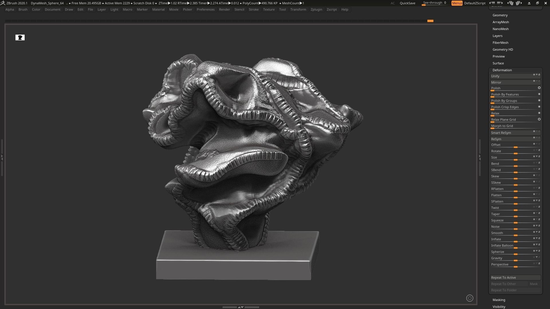 Modern Abstract Decorative sculpture 3d print model 3D print model_2