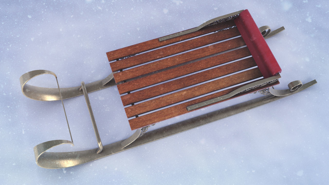 Snow Sled 3D model_5