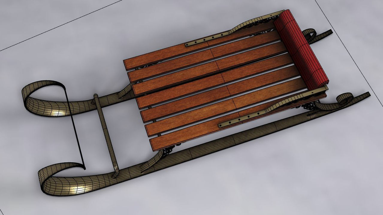 Snow Sled 3D model_10