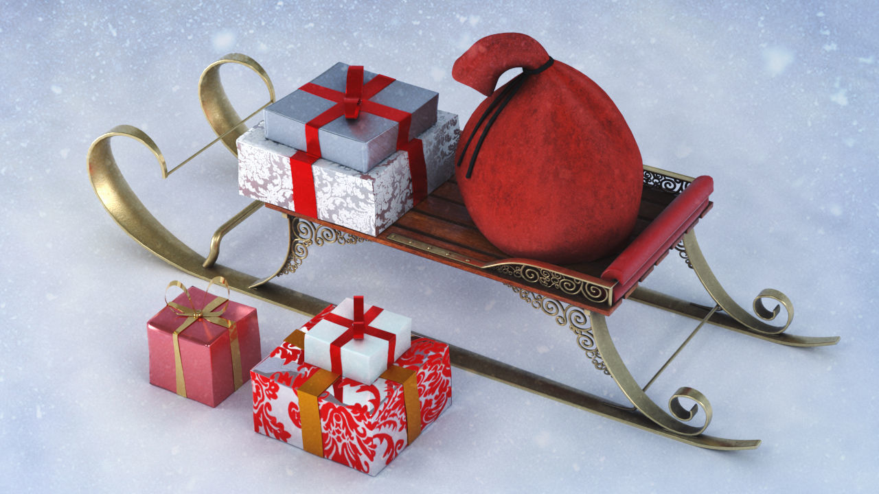 Snow Sled 3D model_4