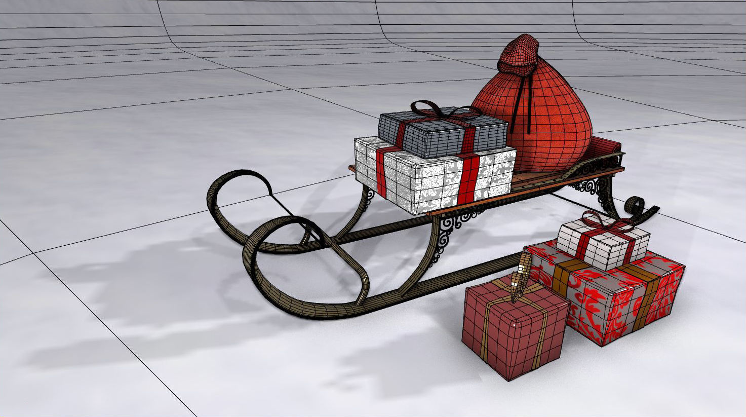 Snow Sled 3D model_8