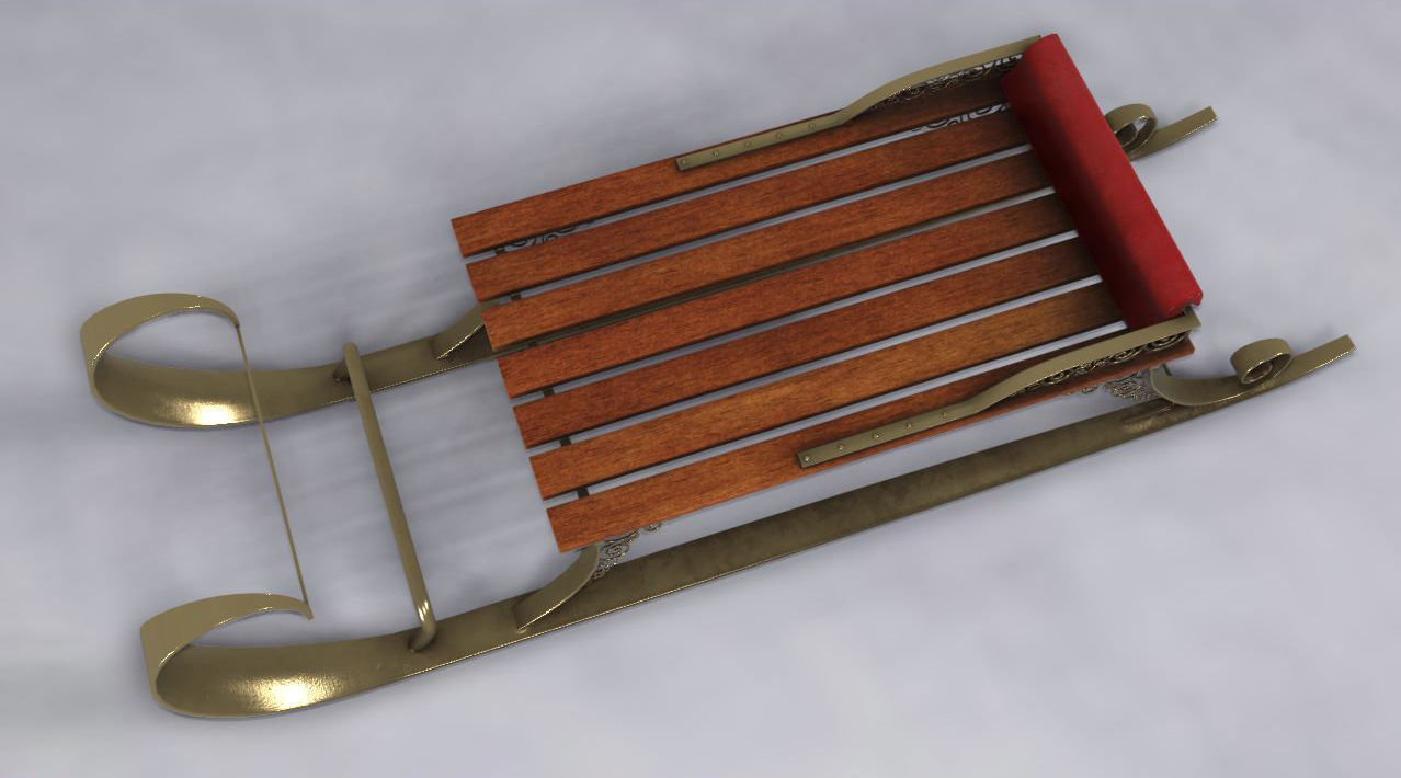 Snow Sled 3D model_9