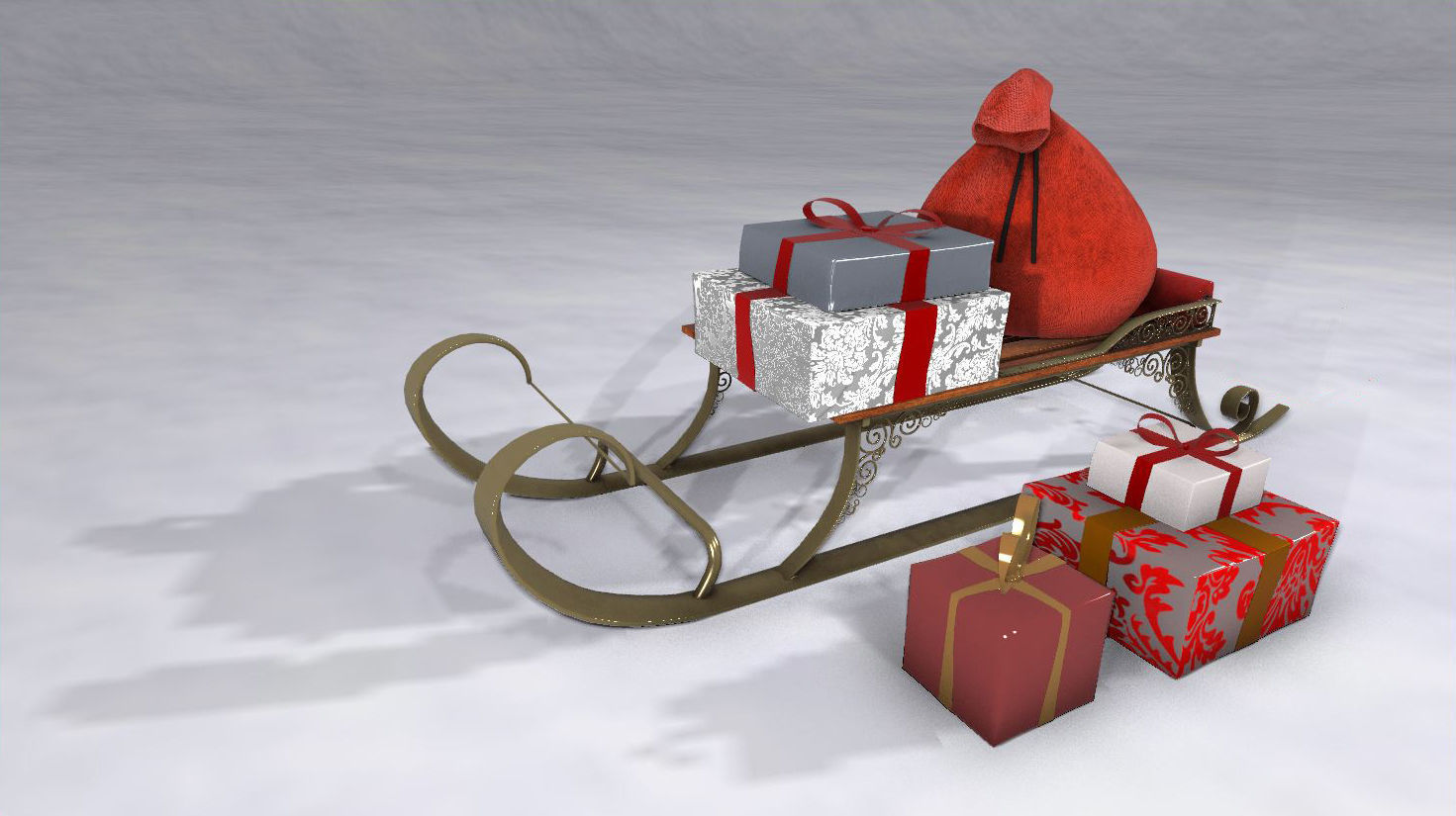 Snow Sled 3D model_7
