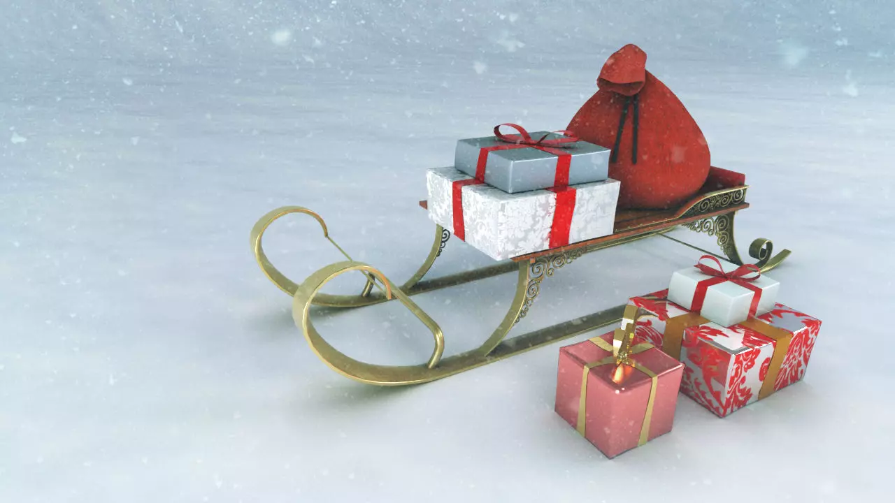 Snow Sled 3D model_0