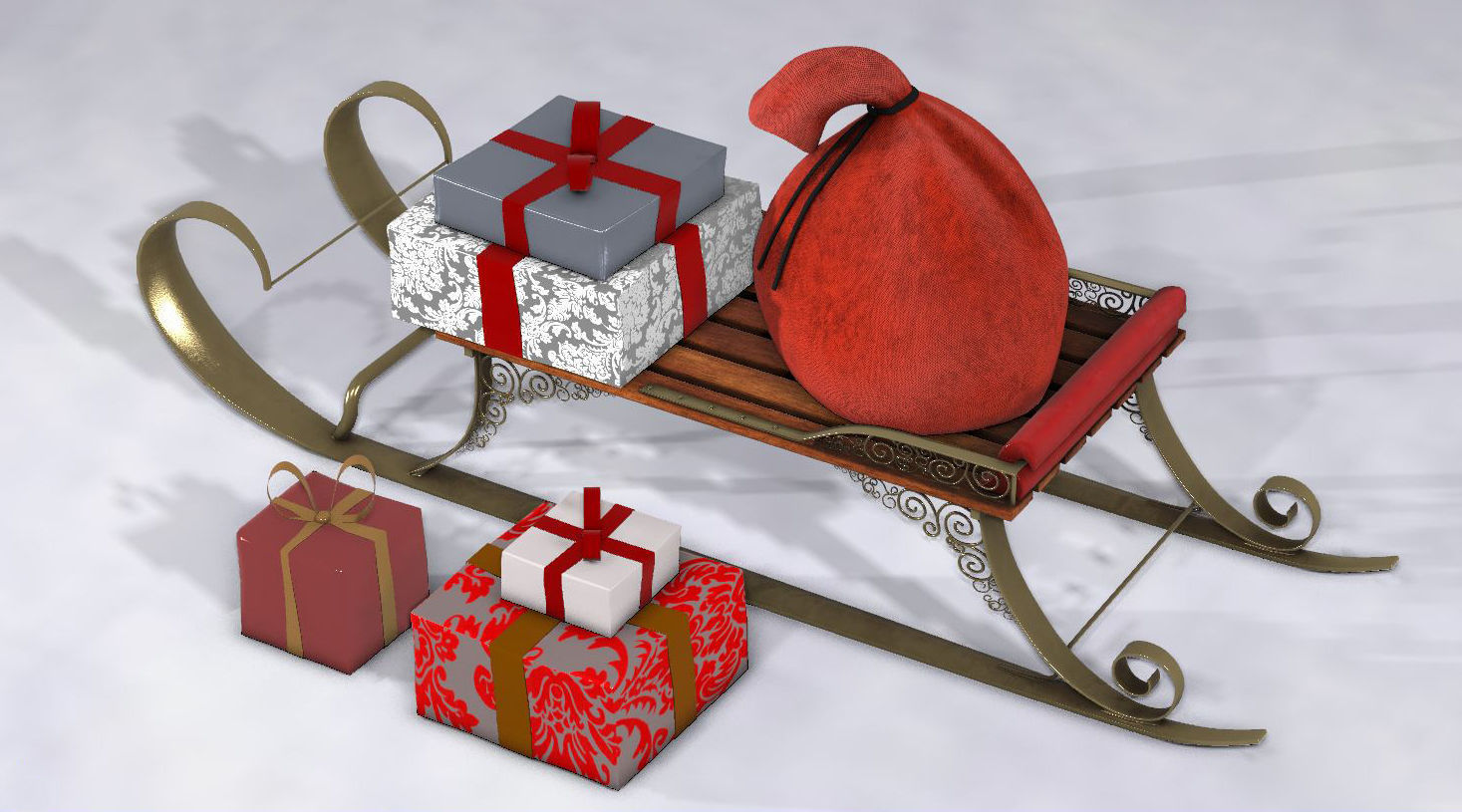 Snow Sled 3D model_11