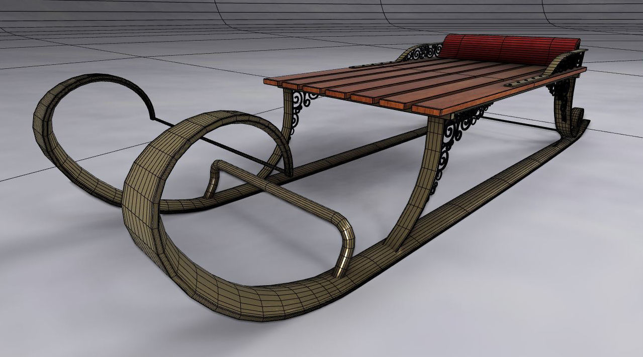 Snow Sled 3D model_14