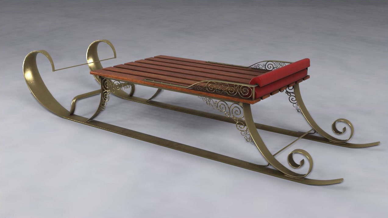 Snow Sled 3D model_6