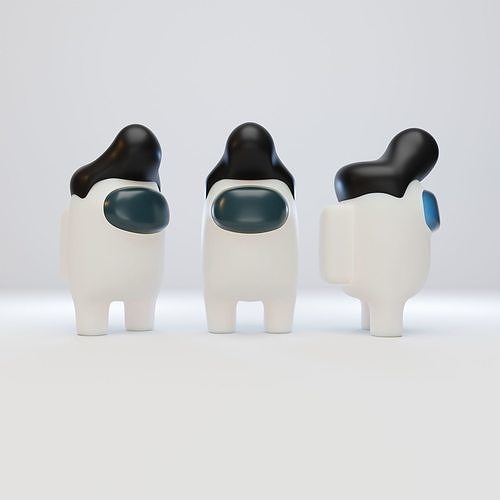 Among Us Pompadour Character  3D model