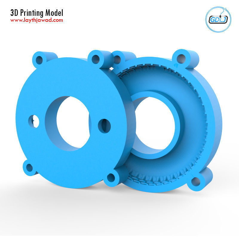 Truck Tire Mold With 3 Wheels 3D print model_10