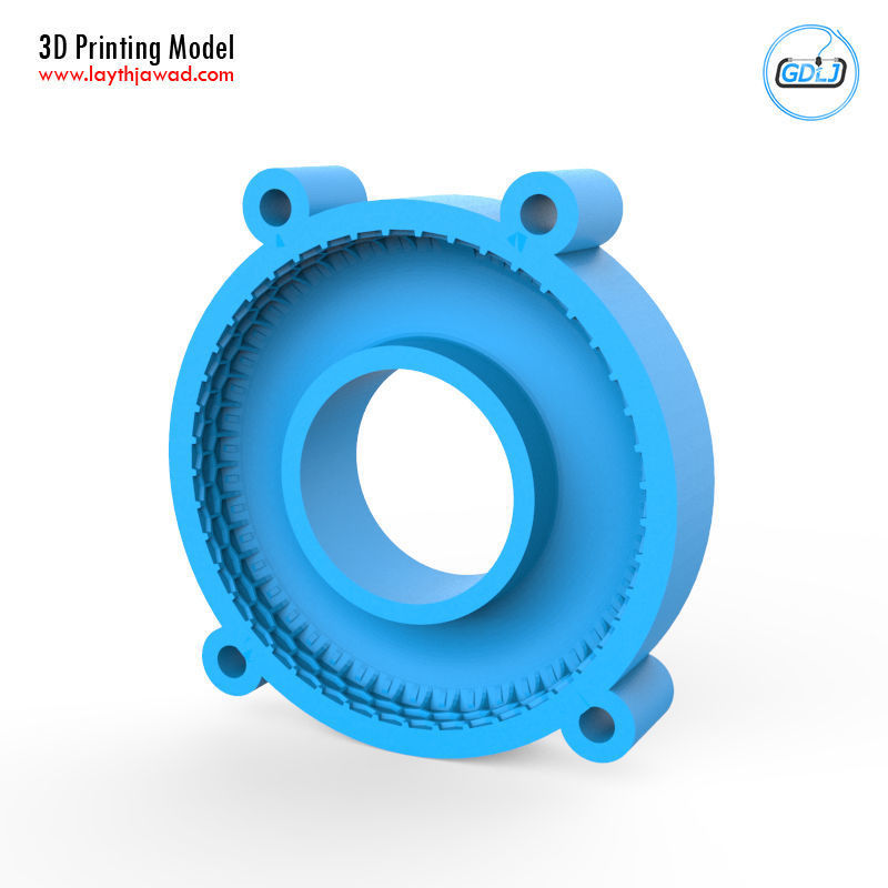Truck Tire Mold With 3 Wheels 3D print model_8