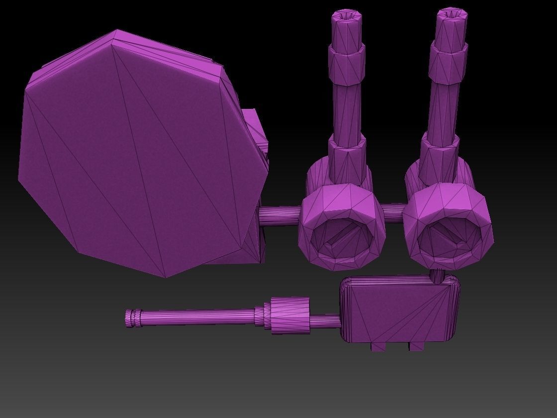 Twin Machinegun Turret 3D print model_6