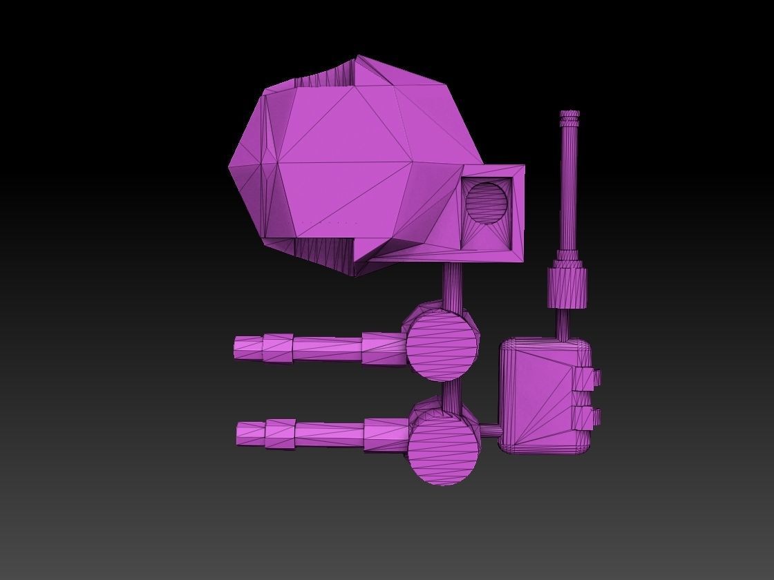 Twin Machinegun Turret 3D print model_4