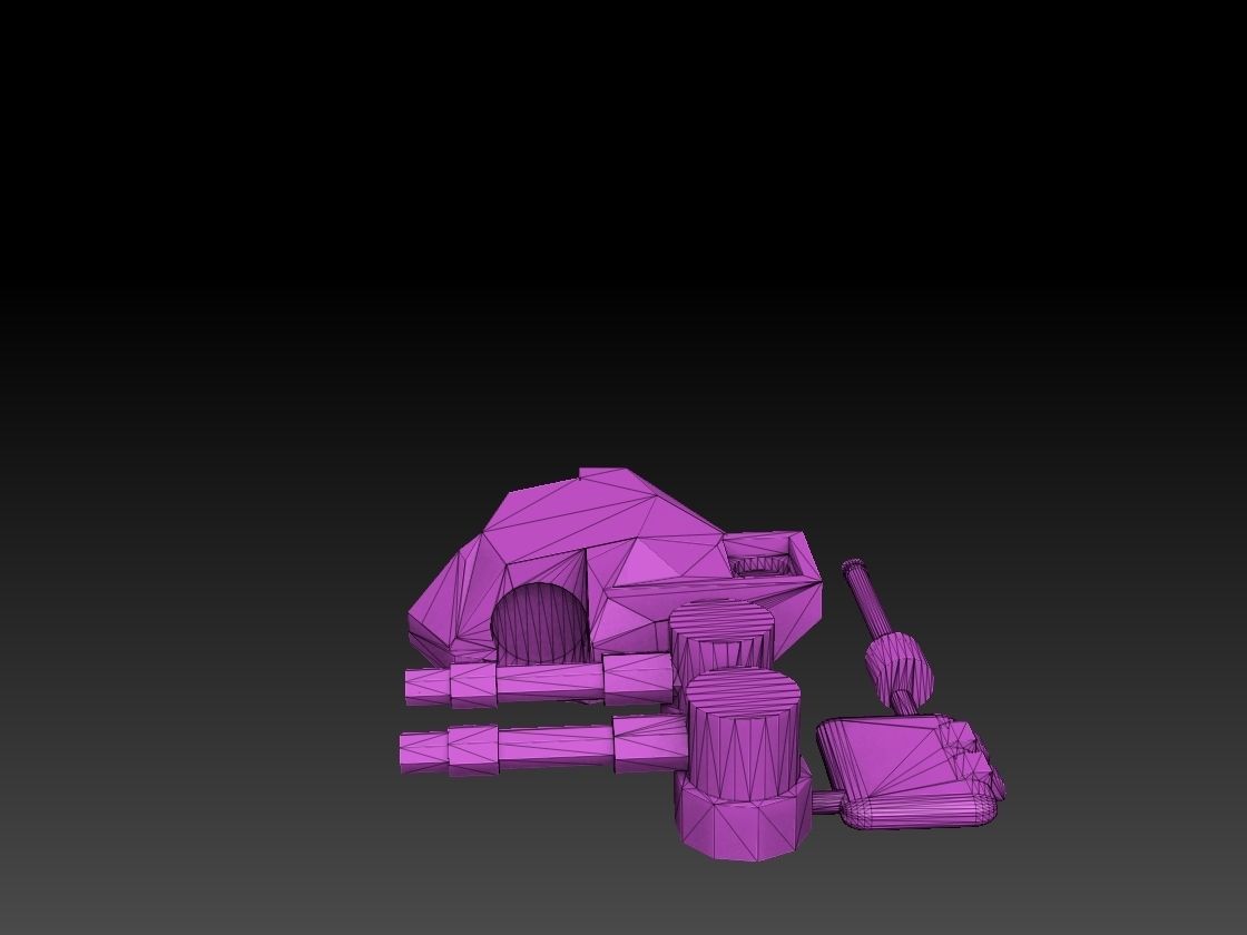 Twin Machinegun Turret 3D print model_3