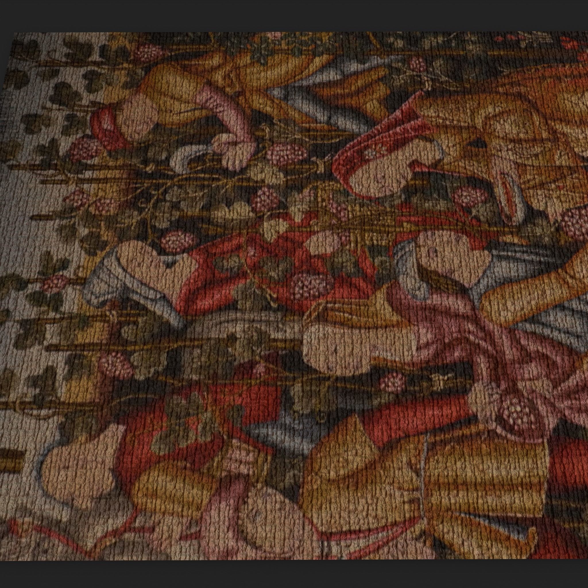 The Grape Harvest Tapestry Low-poly 3D model_18