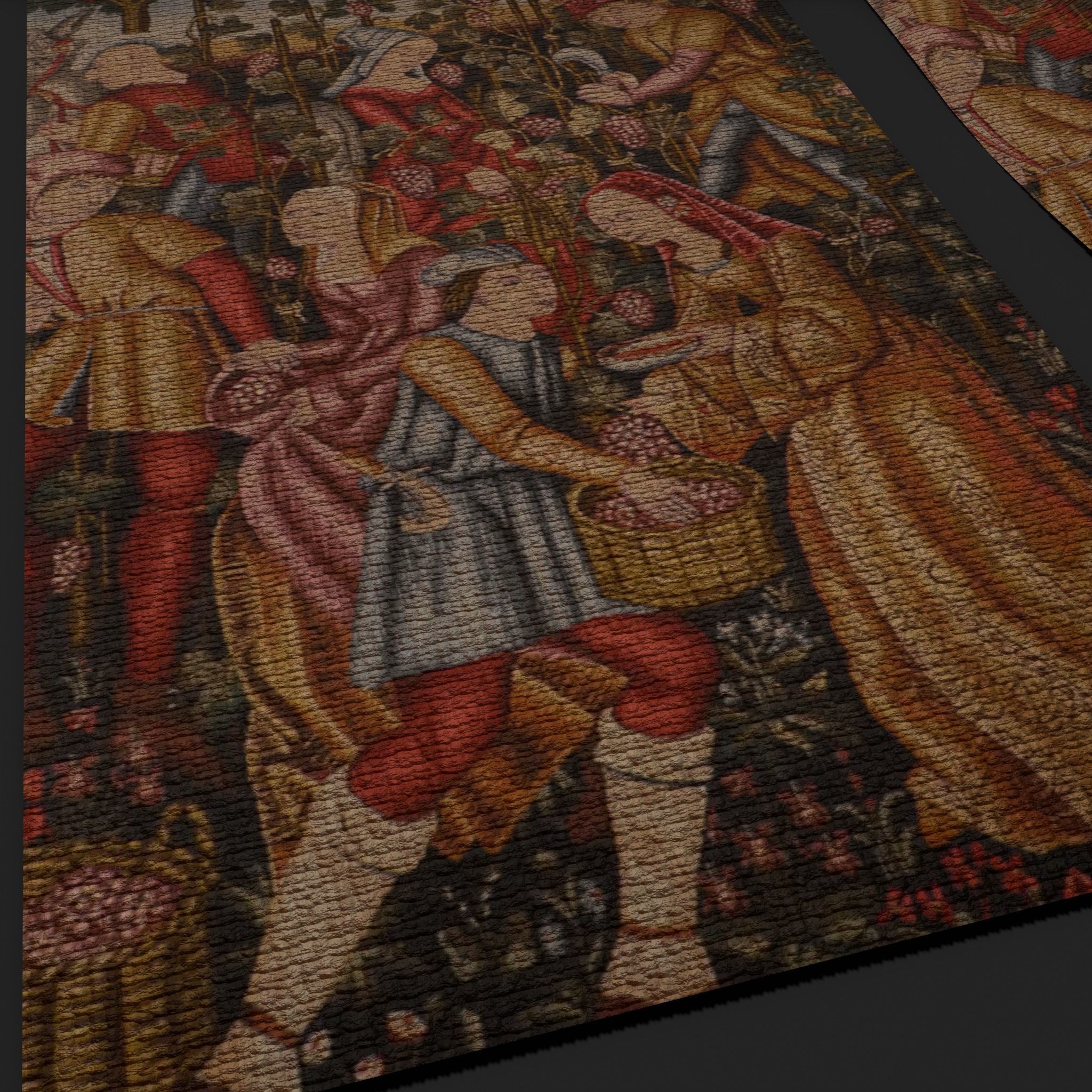 The Grape Harvest Tapestry Low-poly 3D model_17
