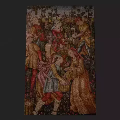 The Grape Harvest Tapestry Low-poly 3D model