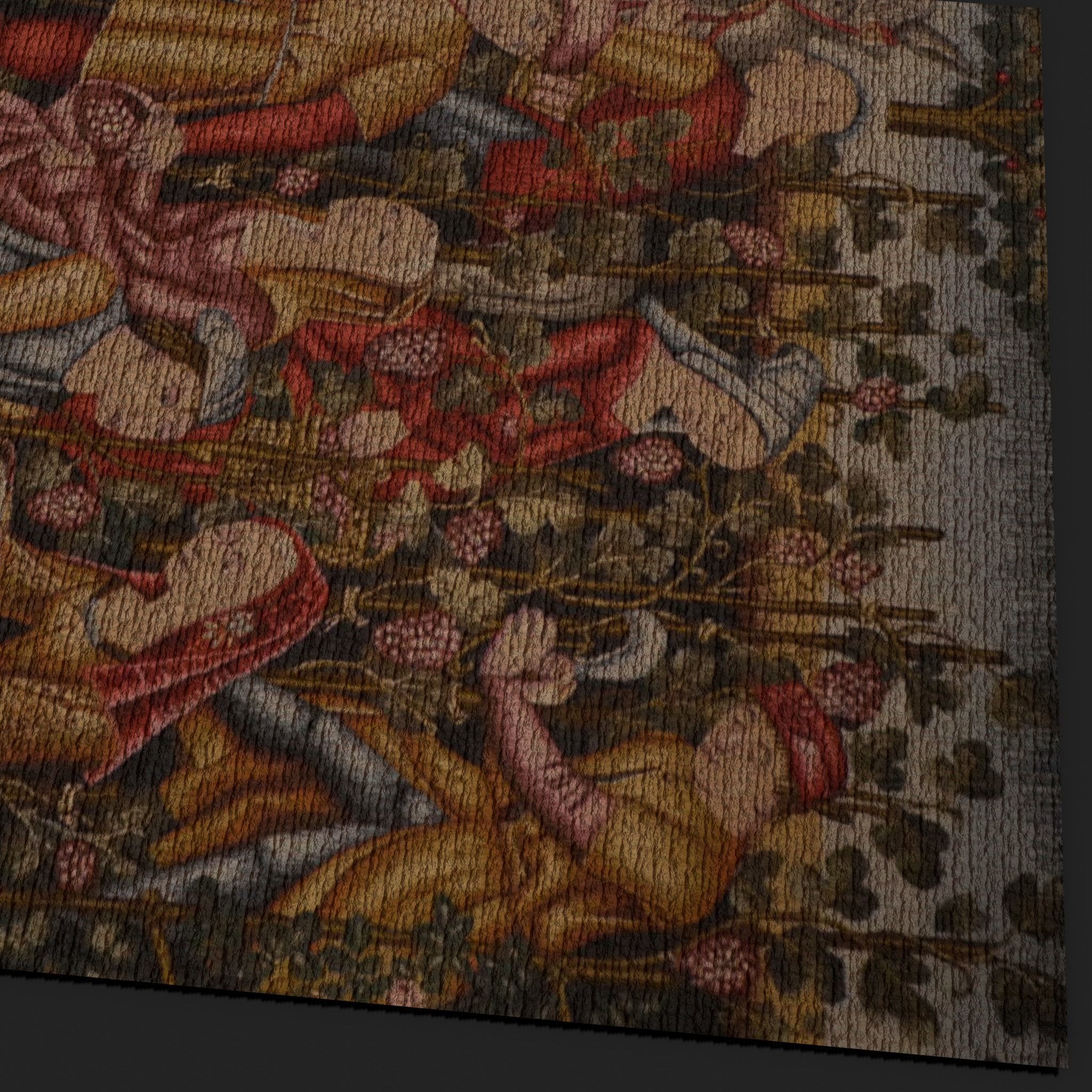 The Grape Harvest Tapestry Low-poly 3D model_9