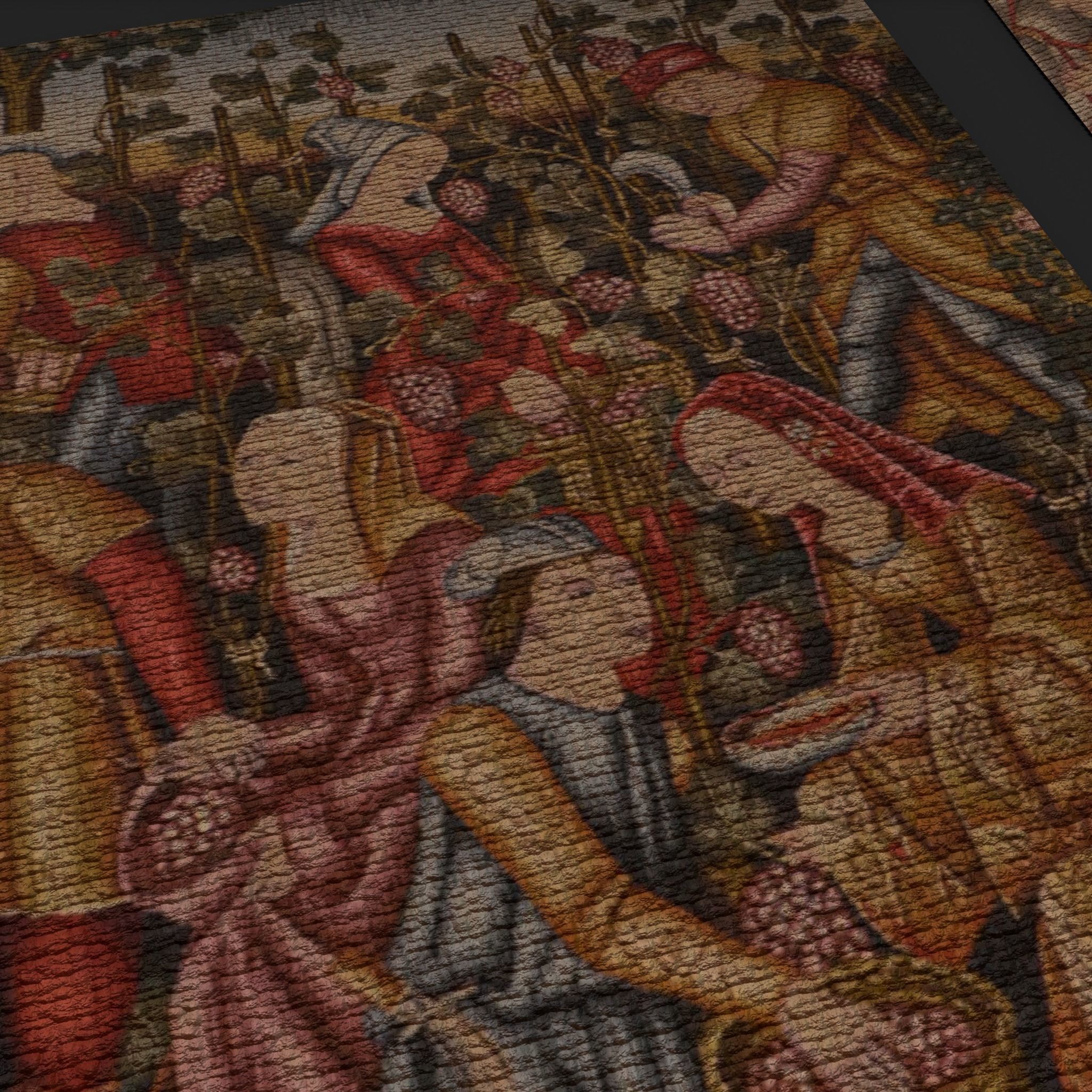 The Grape Harvest Tapestry Low-poly 3D model_19