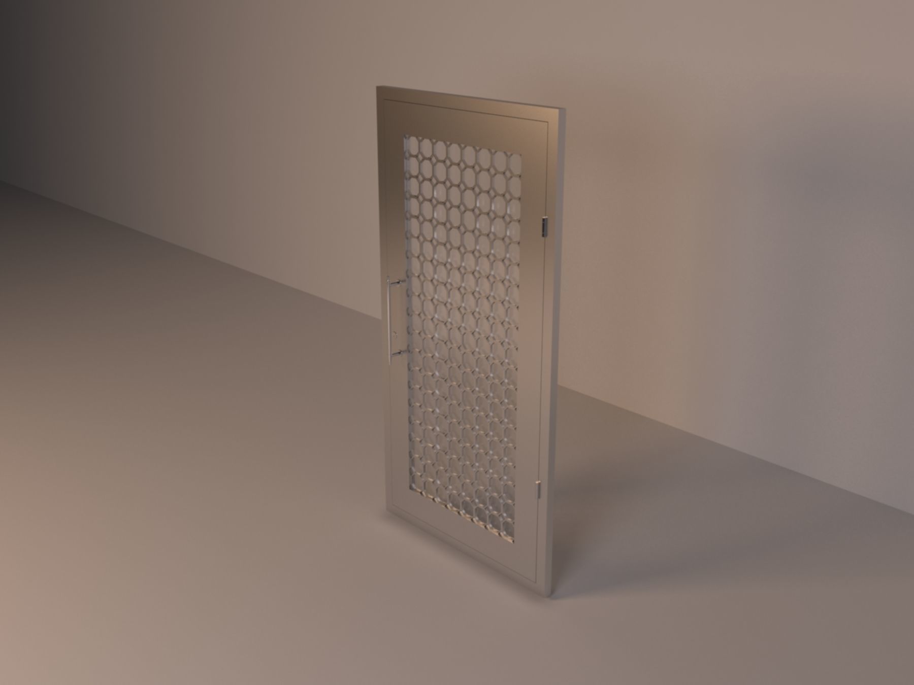 aluminum door 3D model_2