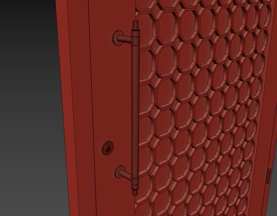 aluminum door 3D model_7