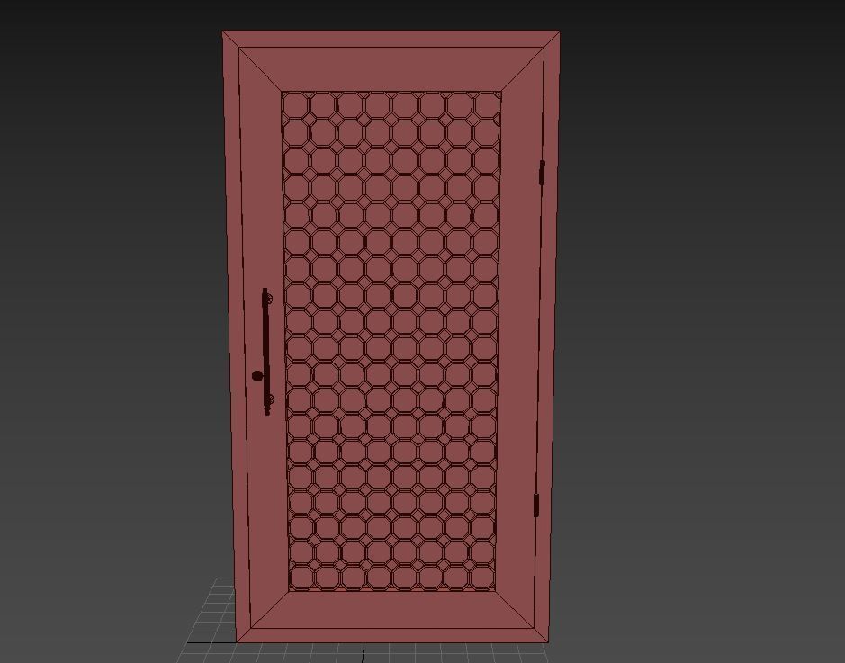 aluminum door 3D model_6
