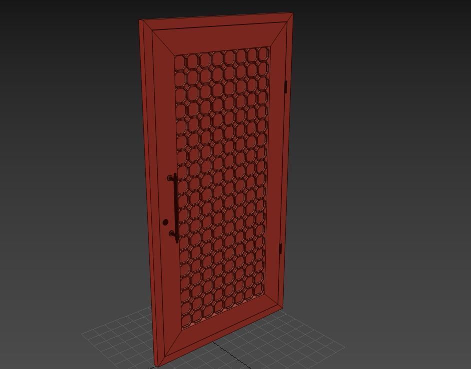 aluminum door 3D model_4