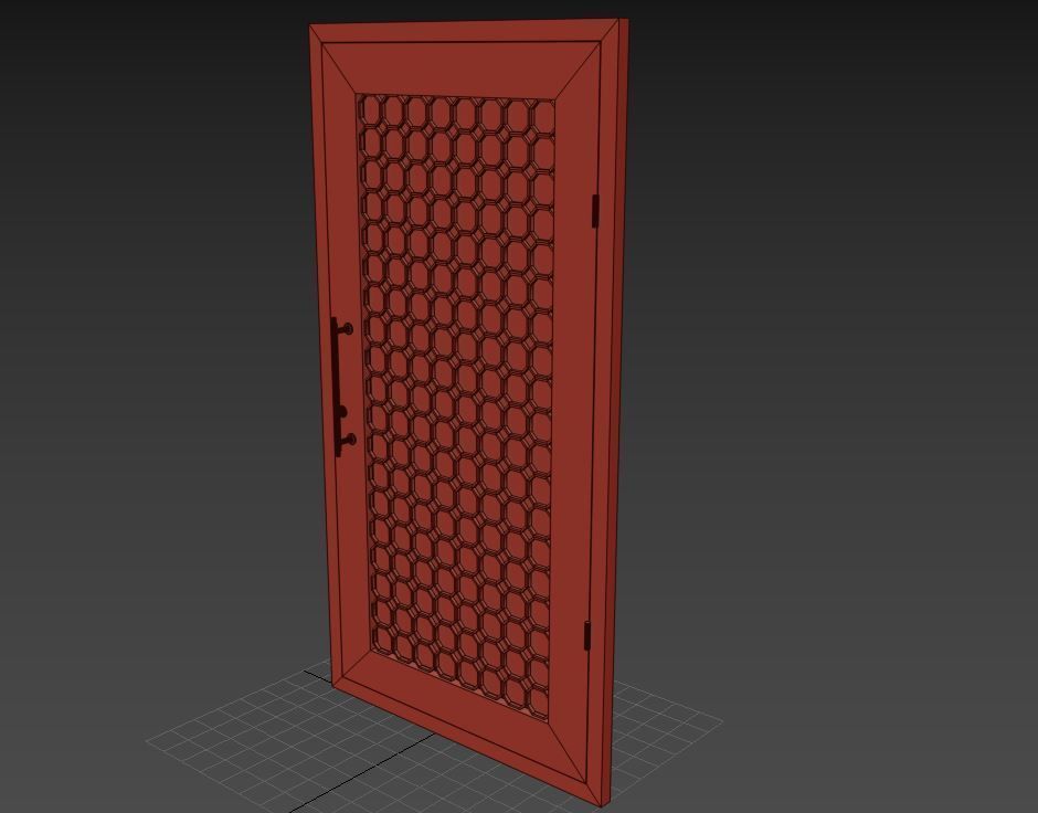 aluminum door 3D model_5