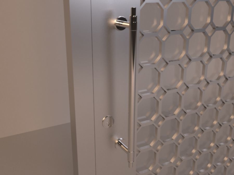 aluminum door 3D model_3
